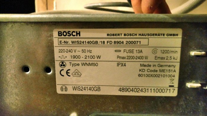 Bosch Washing Machine Logixx 7 User Manual